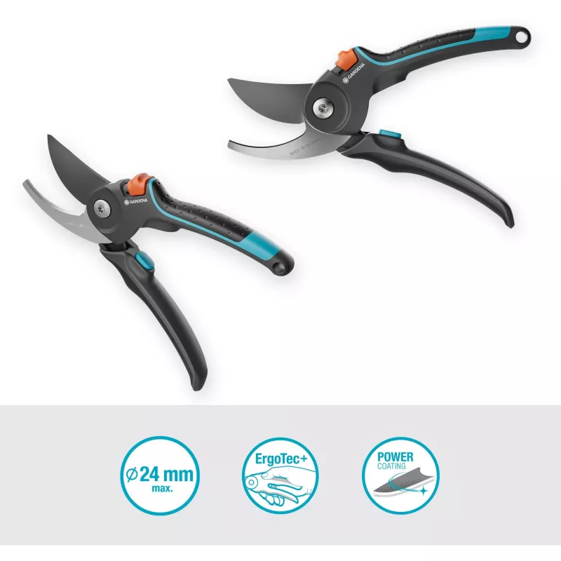 Takenschaar PremiumCut Pro - vers hout grijs/turkoois, bypass