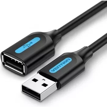 USB 2.0-verlengkabel stekker naar bus Vention CBIBG 1,5 m — zwart