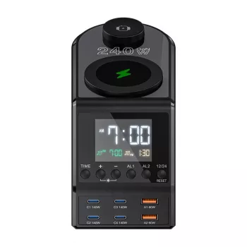 Wekker BlitzWolf BW-FW10 met 2×USB-A en 4×USB-C poorten