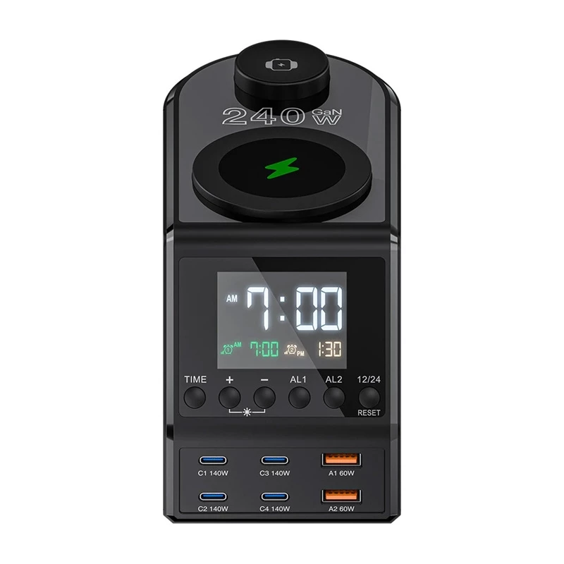 Wekker BlitzWolf BW-FW10 met 2×USB-A en 4×USB-C poorten