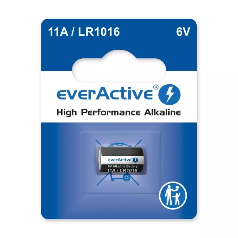 Batterij voor autosleutel everActive 11A LR1016 MN11 6V alkaline, knoopcel 10,3×16 mm, 1 st.