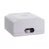 LANBERG opbouwdoos RJ-45 Cat6 OU6-0002-W wit, 2 bussen, 30×54×57 mm