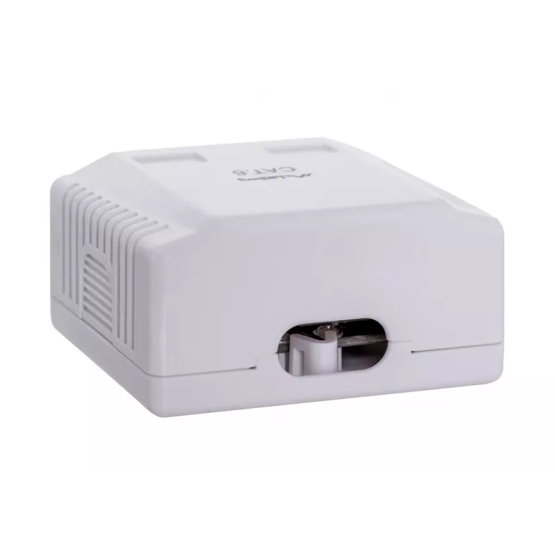LANBERG opbouwdoos RJ-45 Cat6 OU6-0002-W wit, 2 bussen, 30×54×57 mm