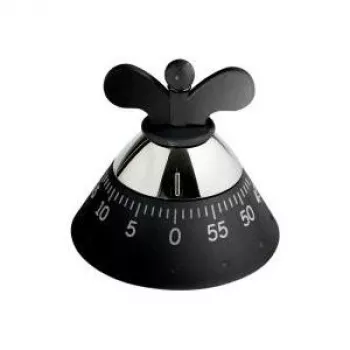 Keukentimer Alessi A09 B zwart 120mm x 120mm x 90mm