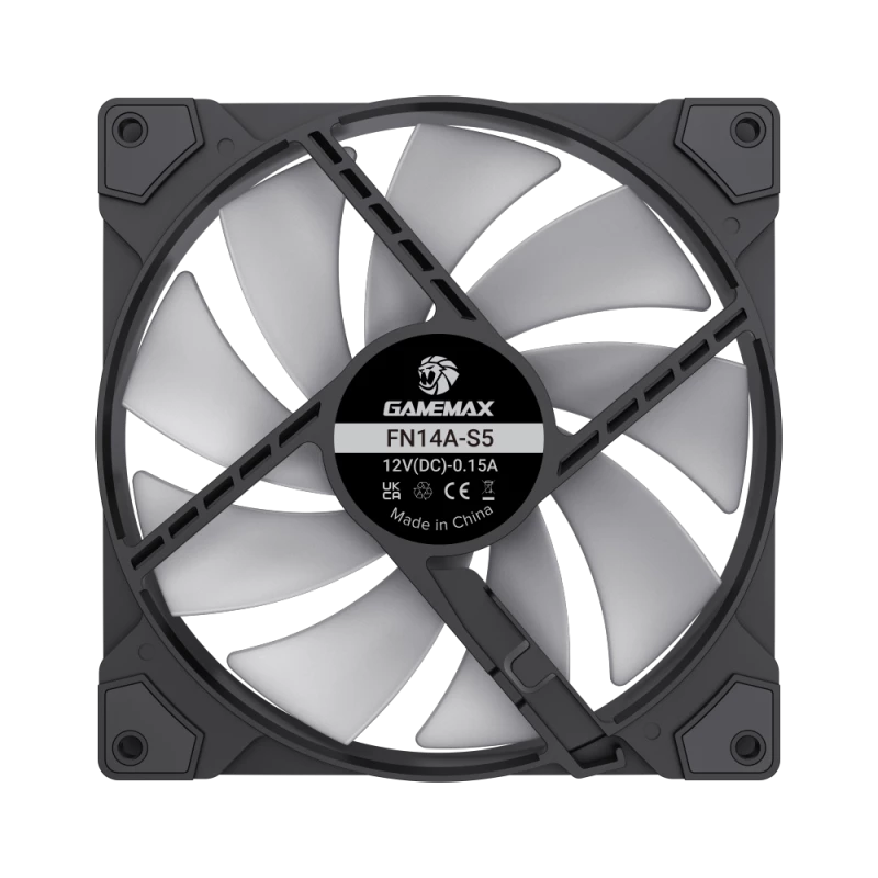 Gamemax | behuizingsventilator | FN14A-S5 | zwart