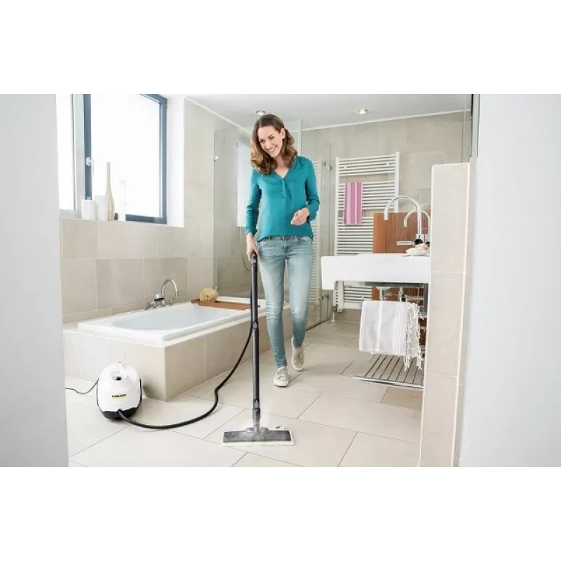 Stoomreiniger Kärcher SC 3 EasyFix Plus — 1 L watertank, 1900 W, 3,5 bar stoomdruk, wit
