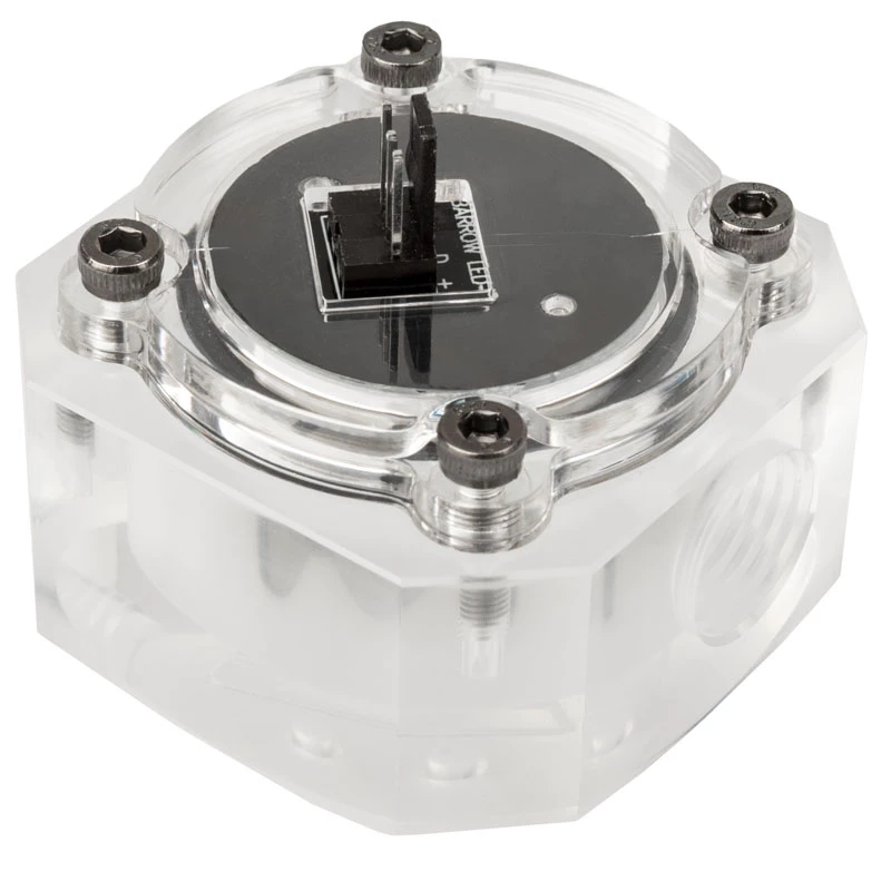 Debietmeter Barrow SLFV1-RGB ARGB acryl inline voor aangepaste waterkoelingscircuits