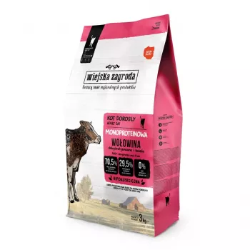 WIEJSKA ZAGRODA monoproteïne rund - droogvoer voor katten - 3 kg