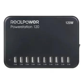 RealPower Power Station 120 – Binnen – AC – Zwart
