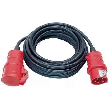 Brennenstuhl H07RN-F 5G1,5 - Verlengkabel - IEC 60309 16A (W) naar IEC 60309 16A (M) - AC 400 V - 10 m - zwart