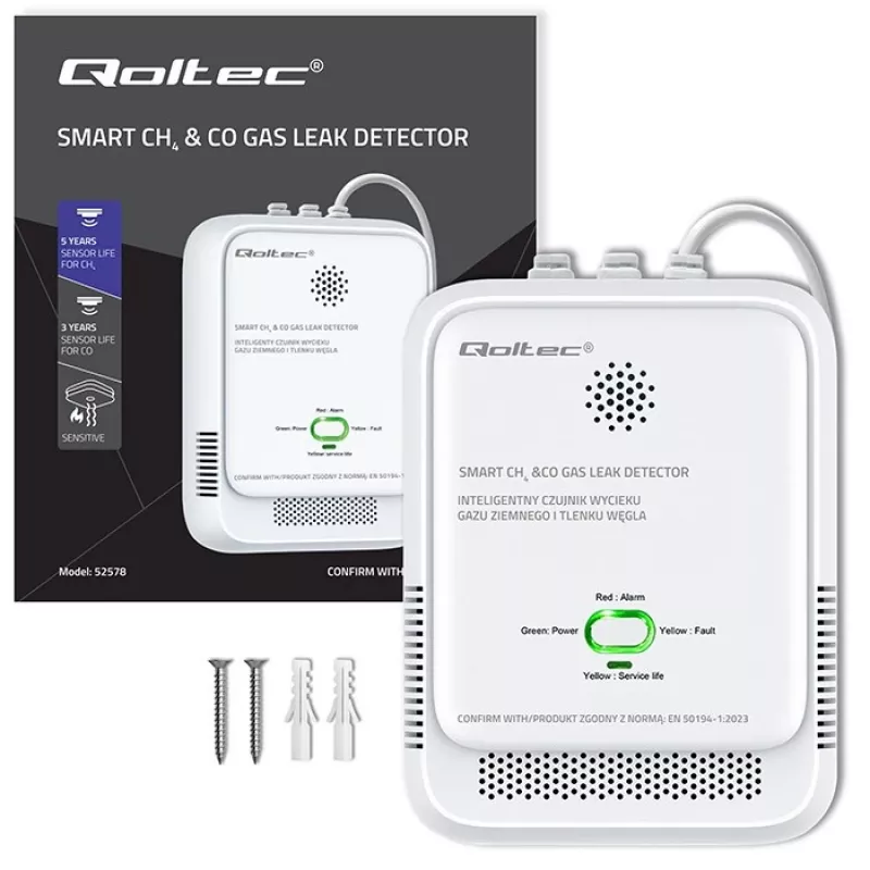 Gas- en koolmonoxidemelder LED