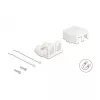 Delock 85843 Lege Keystone-behuizing, 2 poorten, met magnetische voet, wit