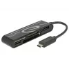 DeLOCK USB2.0 Card Reader USB Type-C male 5 slots - kaartlezer - all-in-one (multi-format) - USB-C (91739)