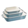 Staub 40508-172-0 rechthoekige keramische bakset, 3-delig, Antique Turquoise
