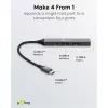 Goobay Slim 4-poorts USB-hub, USB-C™ naar USB-C™/USB-A, USB 3.2 (74459)