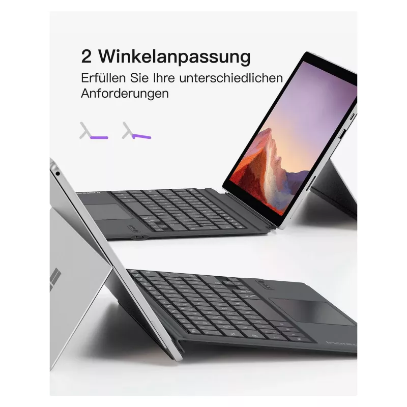 inateck toetsenbord Surface grijs, Sureface GO 1-4 Com. QWERTZ
