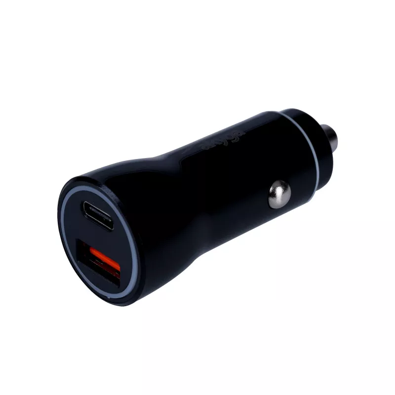 Autolader 12/24V Akyga AK-CH-16 36W USB-A + USB-C PD Quick Charge 3.0 5-12V / 1,5-3A zwart