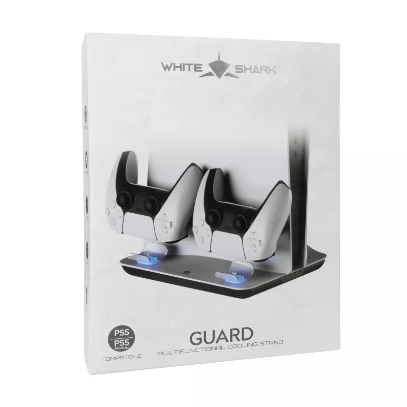 Koelpad White Shark Guard-2 voor PS5 met geïntegreerde oplaadstation (model PS5-05102V2)