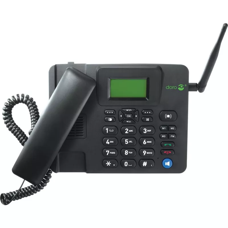 IP-telefoon Doro 4100H zwart draadloze handset LCD 128x64 500 contacten