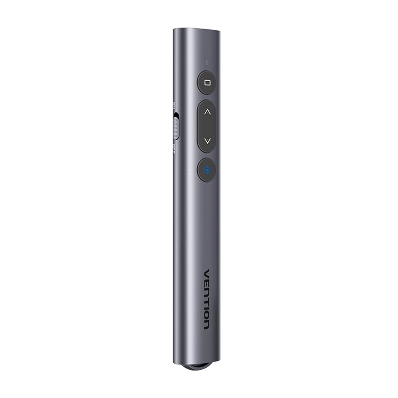 Draadloze laserpointer Vention KQIH0 – rode laser, maximaal bereik 50 m, USB-interface, lichtgewicht PVC-behuizing