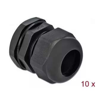 Kabelwartel DeLOCK 60224 zwart kunststof 10 stuks