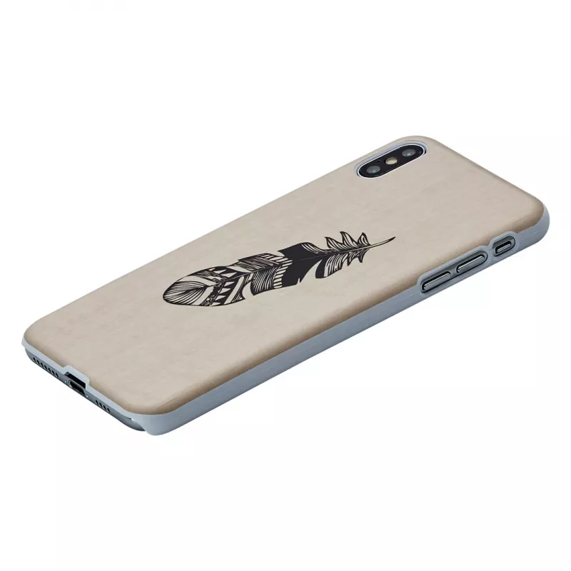 Smartphonehoes man and wood voor iPhone XS Max – Indian wit