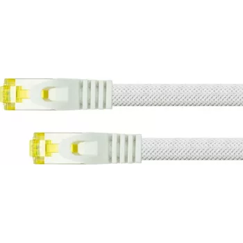Python Series RJ45-patchkabel met Cat.7-ruwkabel - bescherming van de vergrendelingslip (RNS) en nylonommanteling - S/FTP - PiMF - halogeenvrij - 500MHz - OFC - wit - 1,5m (8070PY-015W)