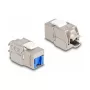DeLOCK keystone-module RJ45-bus naar LSA Cat.6A gereedschapsloos met blauwe stofkap