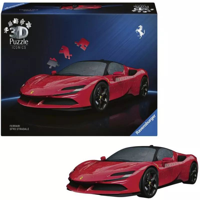 3D-puzzel Ravensburger Iconics Ferrari SF90 Stradale – verzamelaarsmodelbouwset