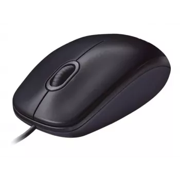 Logitech M90 bedrade optische kantoormuis — 1000 DPI, dubbelhandig, USB Type-A, zwart
