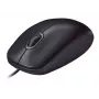 Logitech M90 bedrade optische kantoormuis — 1000 DPI, dubbelhandig, USB Type-A, zwart