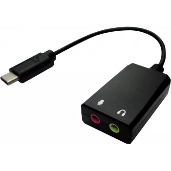 Value 12.99.3213 kabeladapter USB Type-C 2 x 3,5 zwart (12.99.3213)