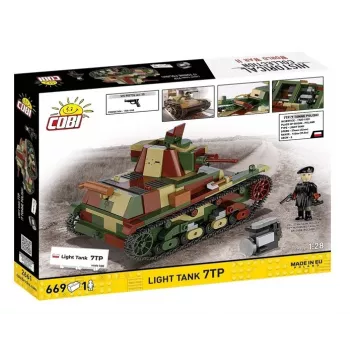 Cobi bouwstenen lichte tank 7TP model, 669 stukjes, COBI-2661