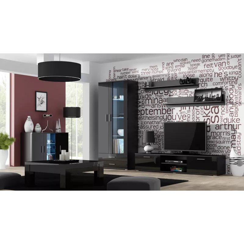 Sideboard Cama SOHO S7 120 cm Zwart Glans