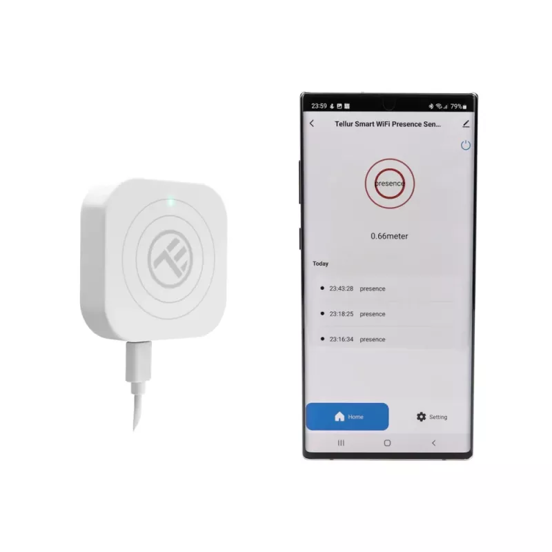 Aanwezigheidssensor Tellur TLL331552 WiFi wit — draadloze aanwezigheidsmelder, wit