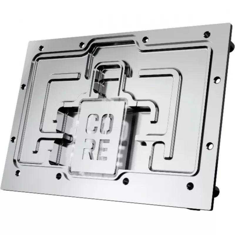 Koelblok Alphacool Core RX 9070 XT Mercury transparant chroom met backplate