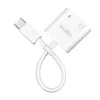 LogiLink USB-C audio-adapter USB-C/M naar 2x USB-C/F 60W PD wit