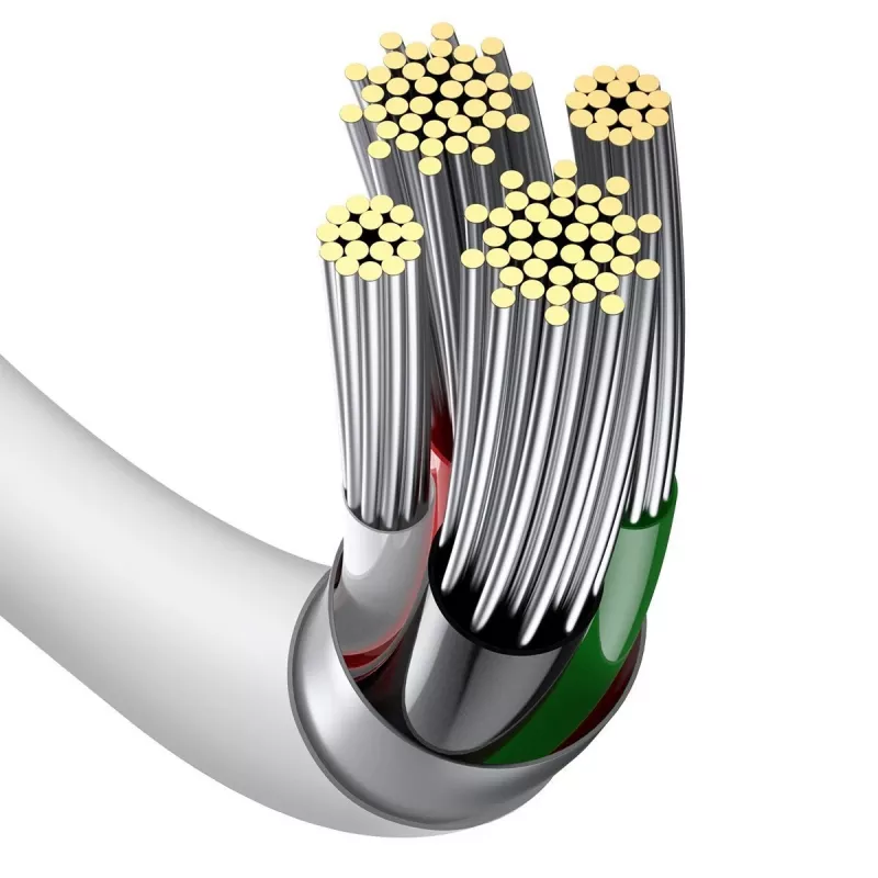 Baseus Superior Series kabel USB naar Lightning, 2,4A, 0,25m (wit)
