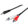 Audiokabel 3,5mm > stereo-cinch (zwart, 1,5 meter)