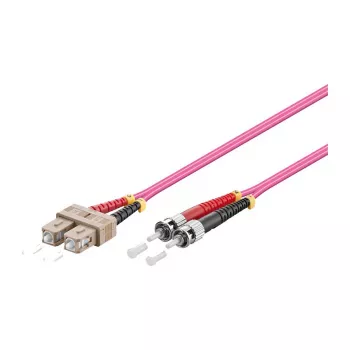 Patchkabel LWL duplex OM4 (multimode, 50/125) SC/ST, LSZH, omkeerbare polariteit, 0,5m, Good Connections®
