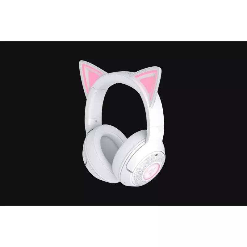 Draadloze gaming-headset Razer Kraken Kitty V2 BT wit met Bluetooth, THX Spatial Audio, RGB-verlichting
