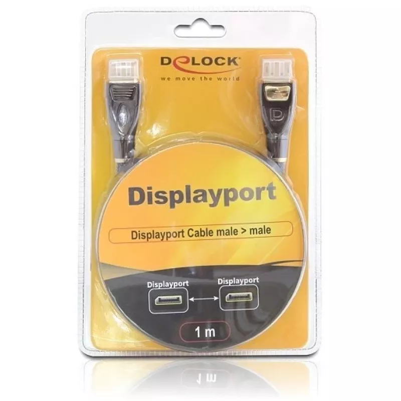 DisplayPort-kabel DeLOCK 82770 1 m zwart bruin