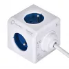 Allocacoc 2402BL/FREUPC stekkerdoos 1,5 m 4 AC-stopcontacten binnen blauw, wit