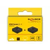 DeLock HDMI 2-1 bidirectioneel 4K 60 Hz compact - retail box - video-/audioswitch - 2 x HDMI - desktop (64072)