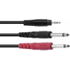Adapterkabel Omnitronic 3,5 mm naar 2 × 3,5 mm, stereosplitter, 1,5 m