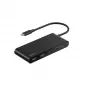 Belkin Connect, USB Type-C, HDMI, USB 2.0 Type-A, USB 3.2 Gen 1 (3.1 Gen 1) Type-C, MicroSD (TransFlash), SD, zwart, ronde kabel, 0,2 m