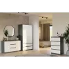 Commode 2 deuren 3 laden top e shop M-MP-K-MAL-2D3S-ANTBIA — antraciet frame, witte deuren, 1200×750×400 mm