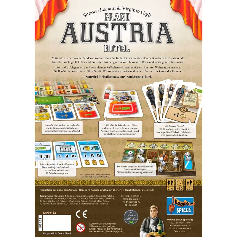 Grand Austria Hotel, bordspel