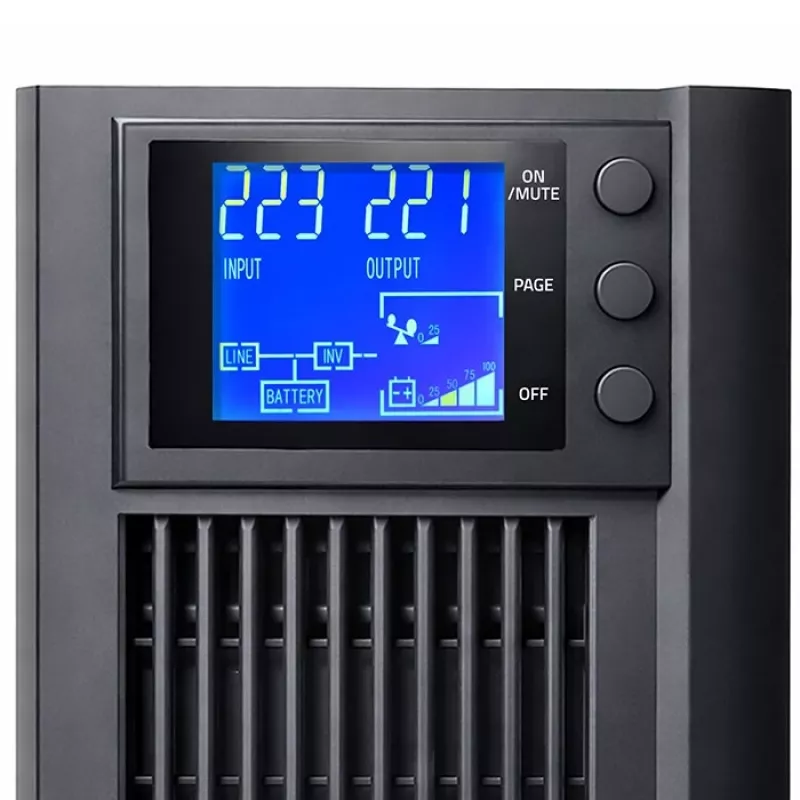 UPS QOLTEC Pure Sine Wave 1kVA 800W met AVR en LCD-display