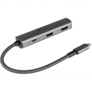 USB Type-C-hub Alcasa HUB-C002A 5000 Mbit/s HDMI USB 3.0